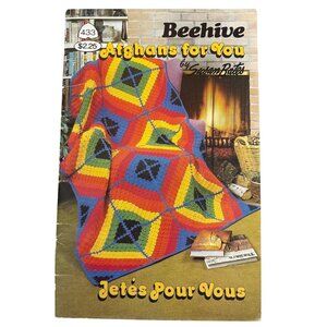 Beehive Crochet Afghans Pattern Booklet 1981 By Susan Bates #433